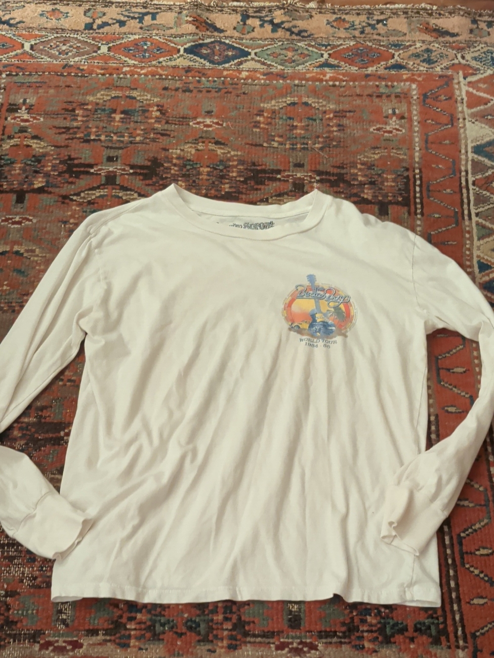 Rowdy Sprout White Long-Sleeve Graphic Crewneck - The Beach Boys